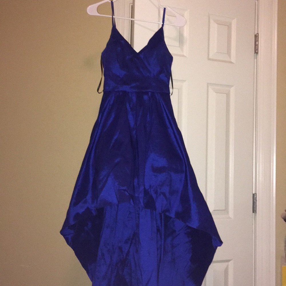Satin High Low Prom/Homecoming Dress💙